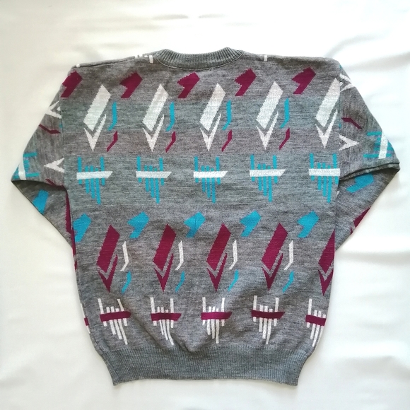 Fine Line Vintage Grey Sweater Medium - Picture 5 of 7
